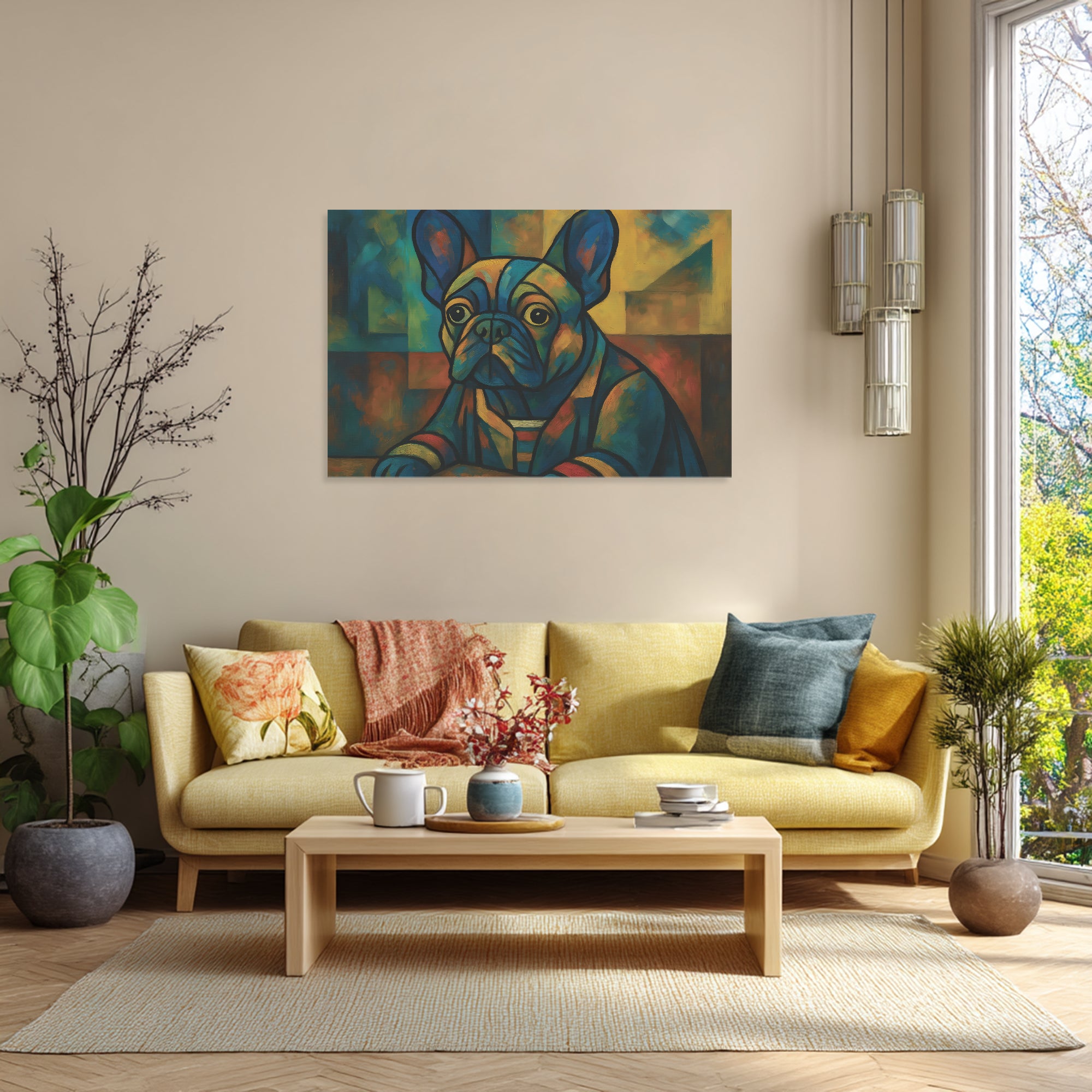 Jane - Adorable Frenchie canvas Wall Art