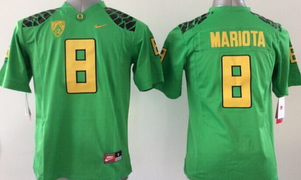 Men's None Green 2013 official licensed Marcus Mariota #8 breathable