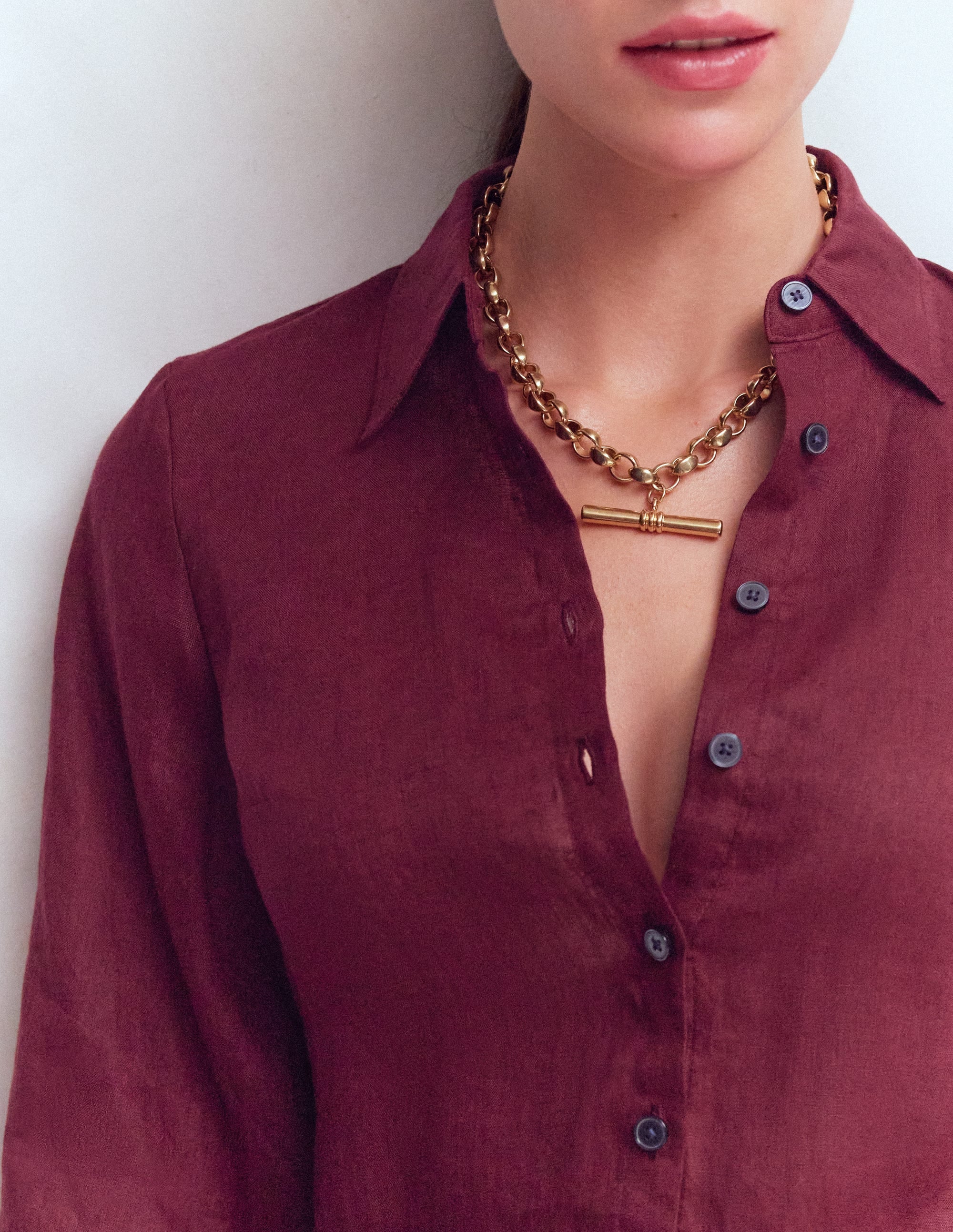 Puff Sleeve Linen Shirt