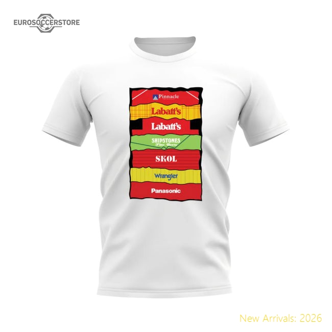 Luxury Nottingham Forest Shirt Sponsor History T-shirt (white)