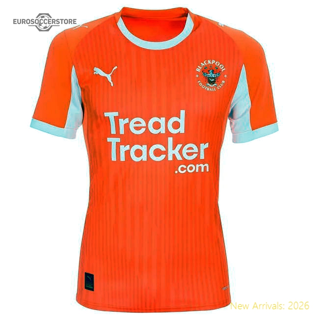 2025-2026 Blackpool Home Shirt In Multiple Youth Sizes Player Replica