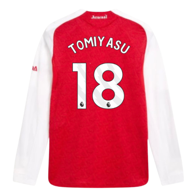 Arsenal 2025-20 Home Football Shirt with Tomiyasu Printing L M S