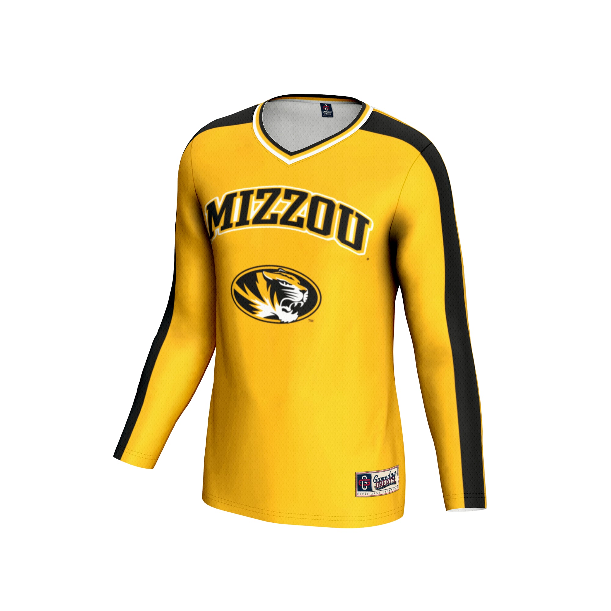Missouri Tigers GameDay Greats Unisex Women's Volleyball Lightweight Fashion Jersey - Gold