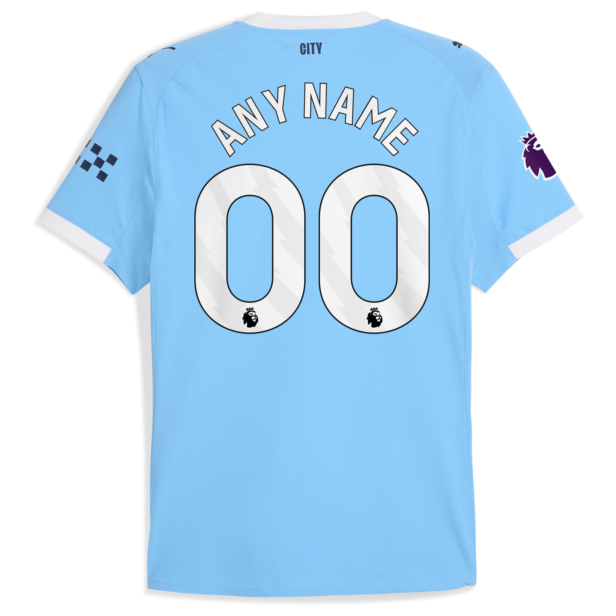[SJH] Manchester City 2025/26 Home Authentic Custom Jersey - Sky Blue
