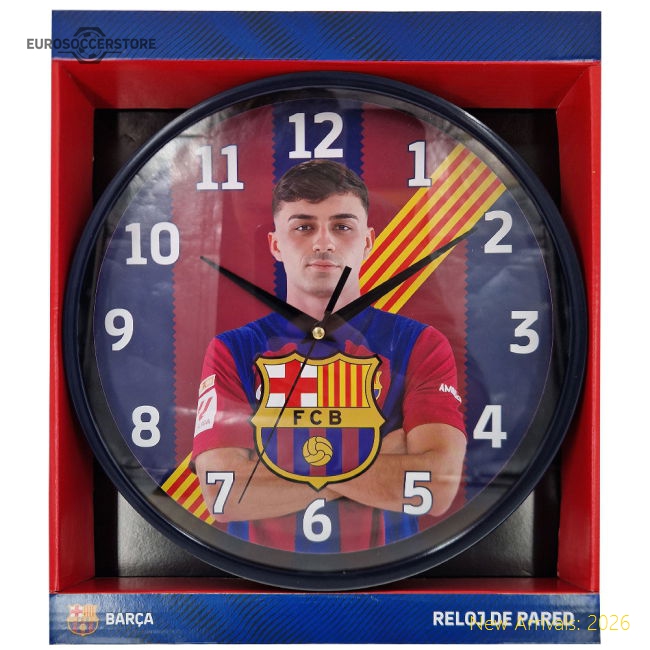 Fc Barcelona Pedri Wall Clock Fan Edition Match Replica