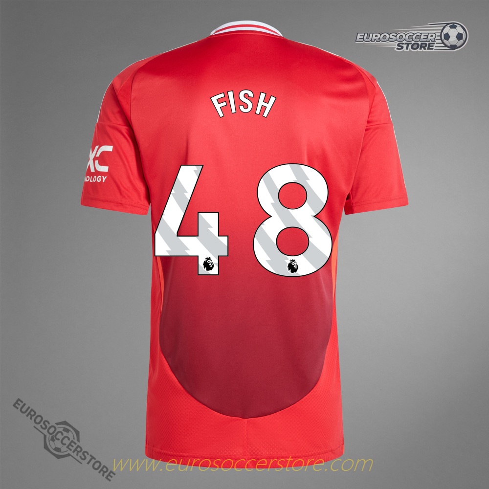 Manchester United FISH 48 Home Football Jersey for the 24-25 Season