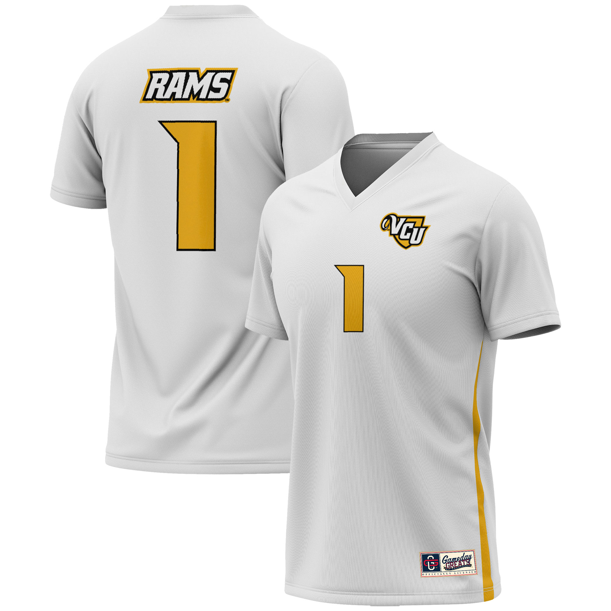 [LK] VCU Rams GameDay Greats Men's Soccer Lightweight Fashion Jersey - White