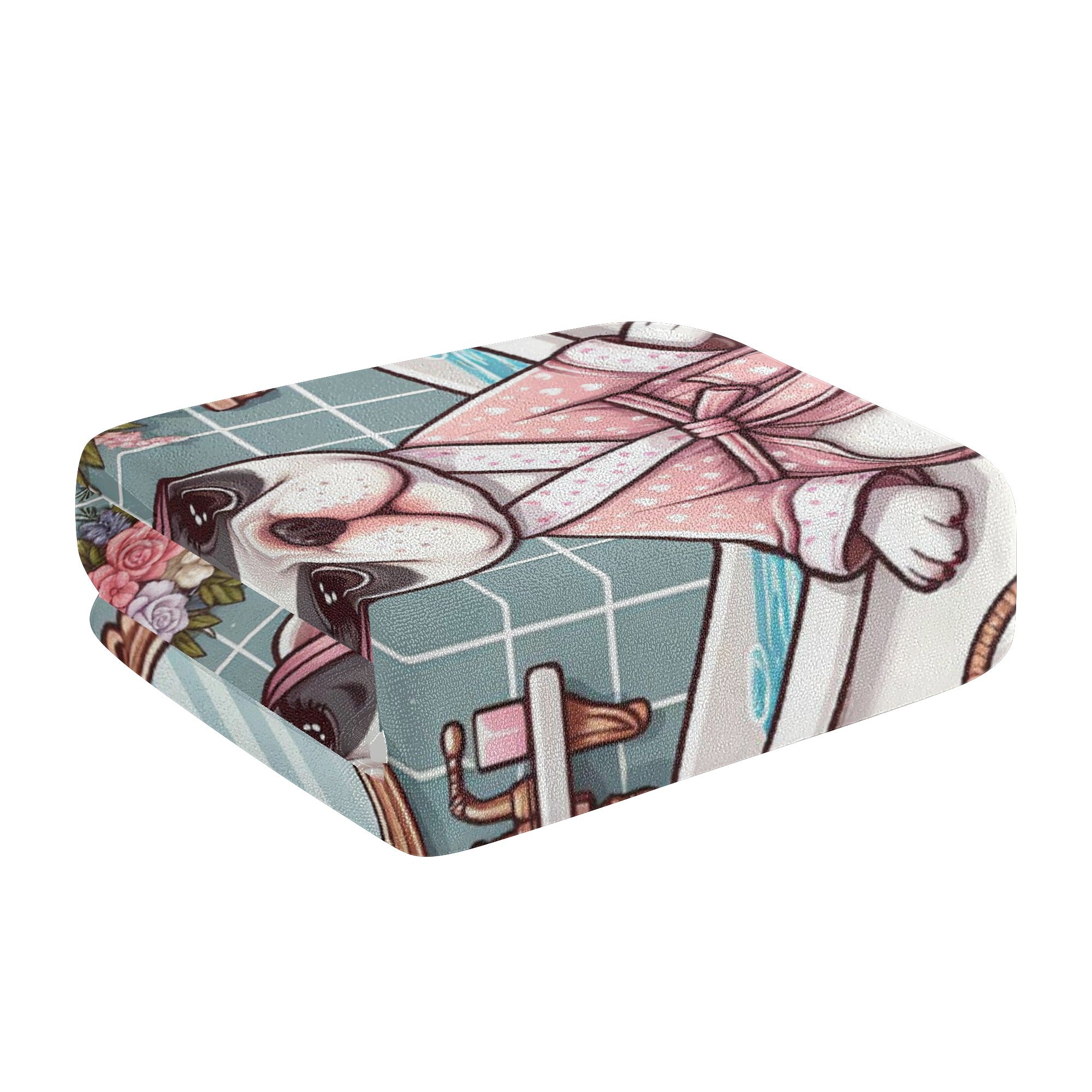 Lifestyle-Driven Pet-Lover Lady - Bath Towel for Casual Outings Durable