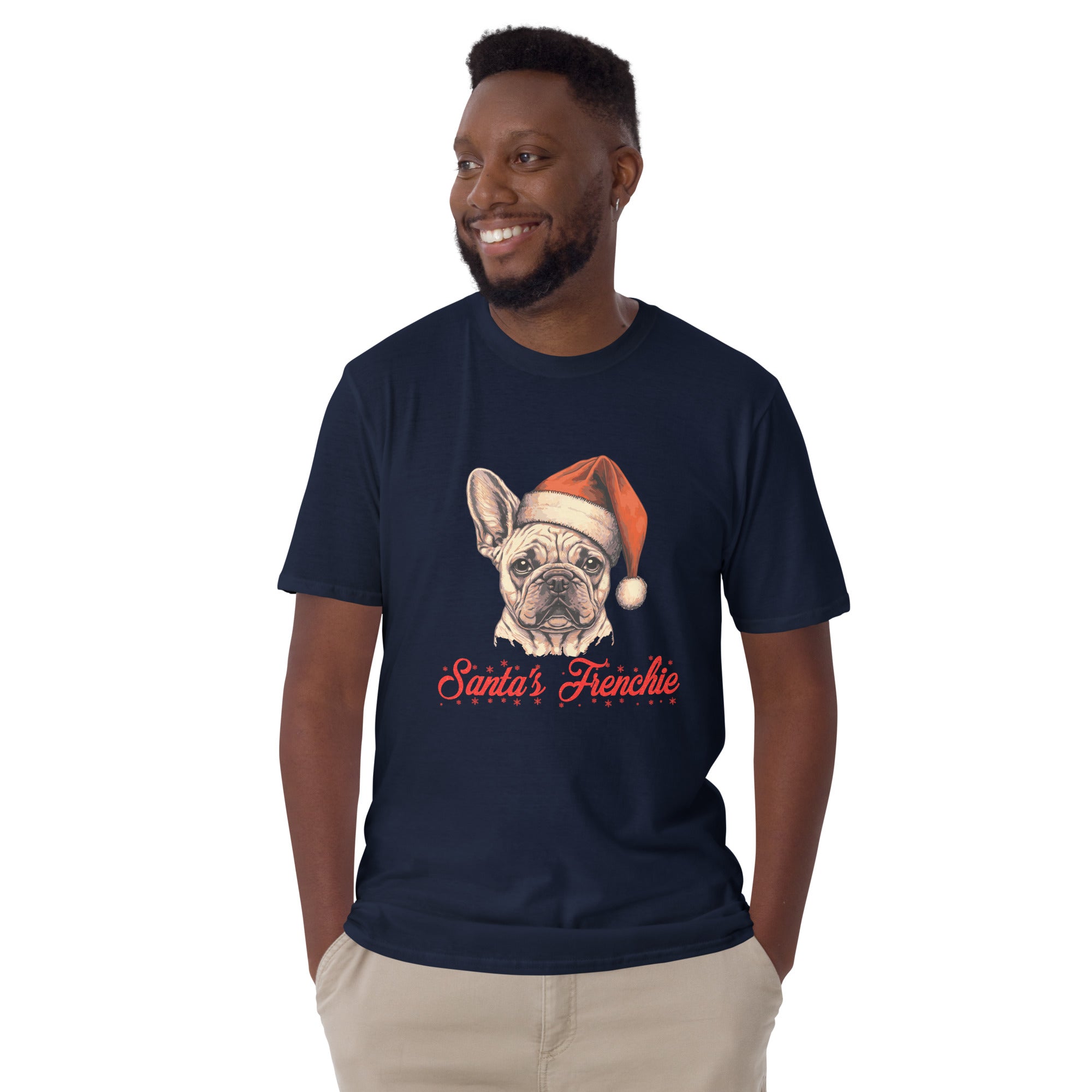 Street-Ready Santa's Frenchie - Unisex T-shirt for Everyday Wear Premium