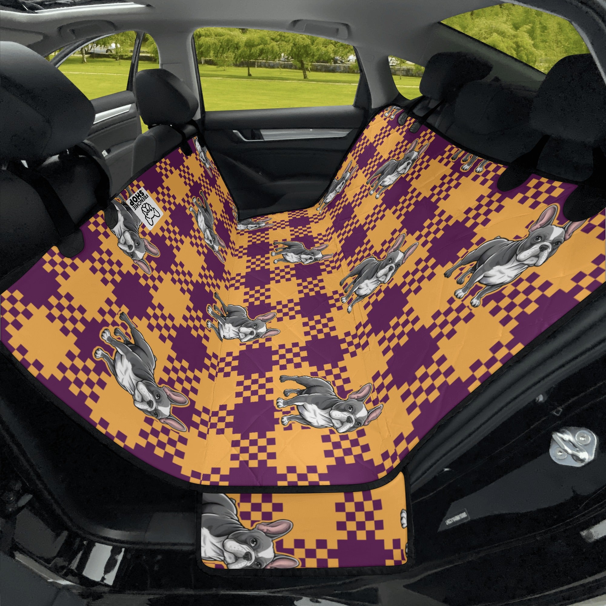 Culture-Inspired Cecille - Car Pet Seat Covers For French Bulldog for...