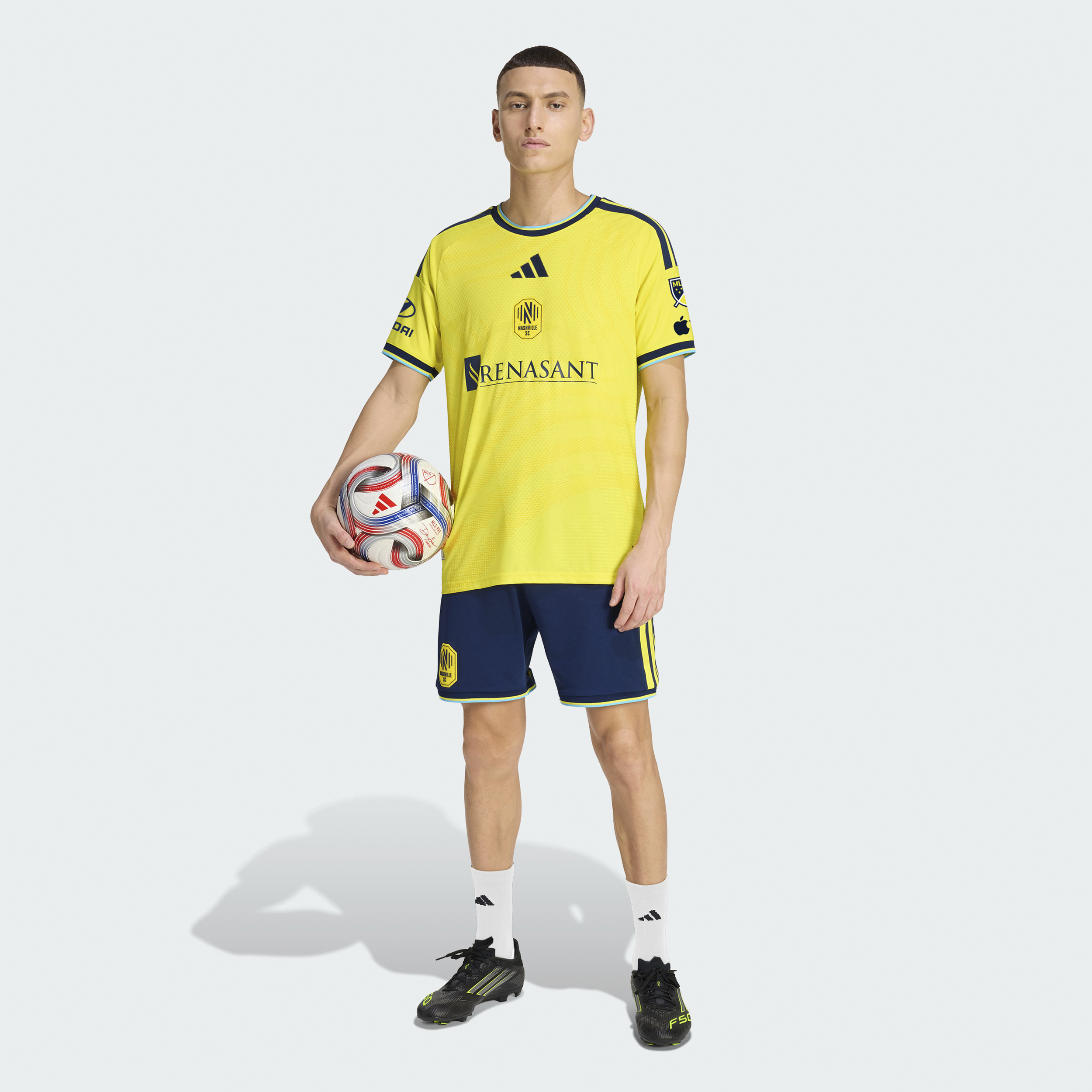 [SJH] Nashville SC 2026 The Reverb Kit On-Field Authentic Patch Jersey - Yellow