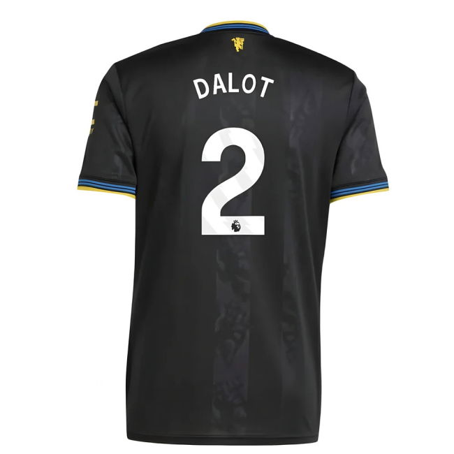 2025-20 Manchester United Authentic Third Soccer Jersey Dalot 2 L M S