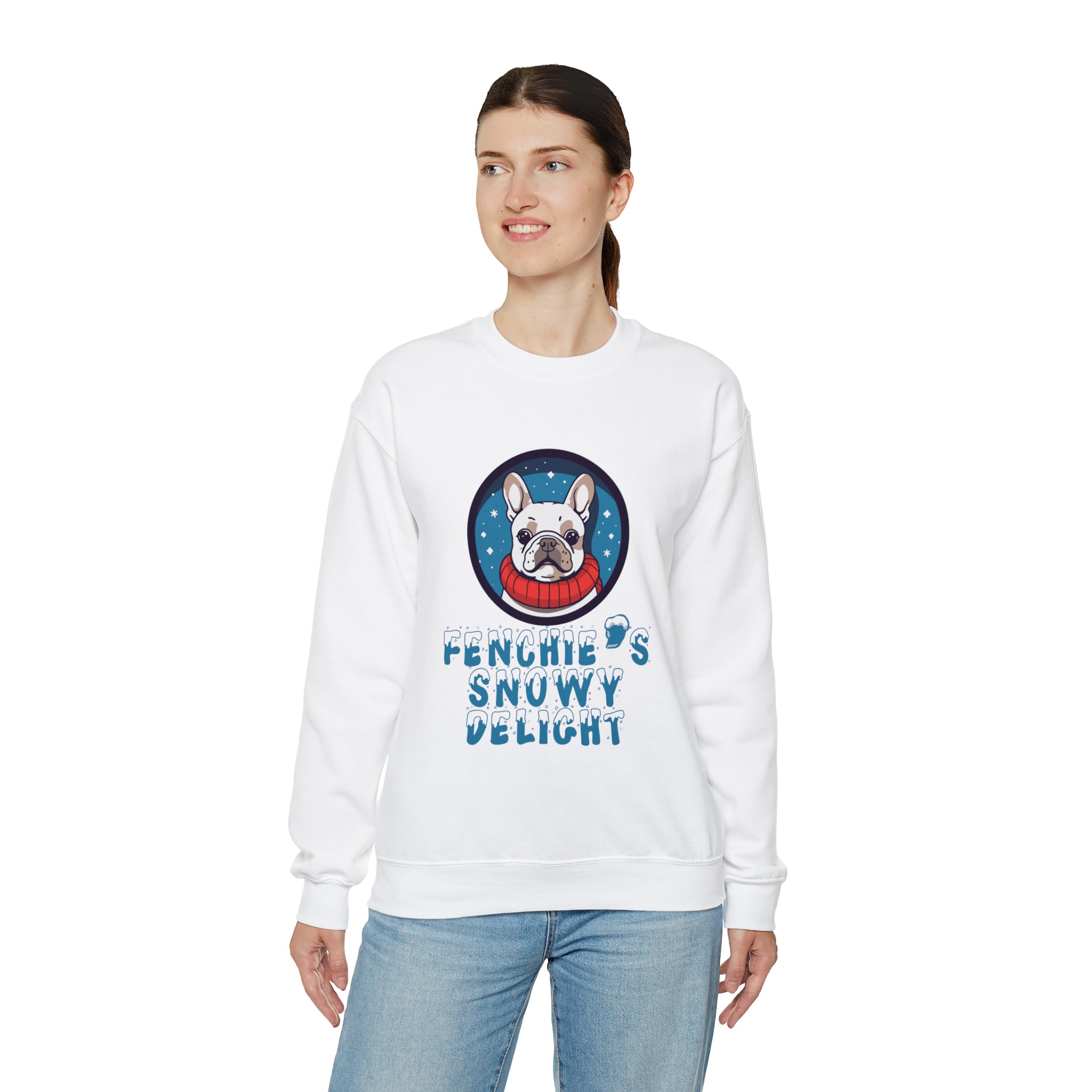 Snowy Delight - Frenchie Lover Unisex Sweatshirt Everyday Use