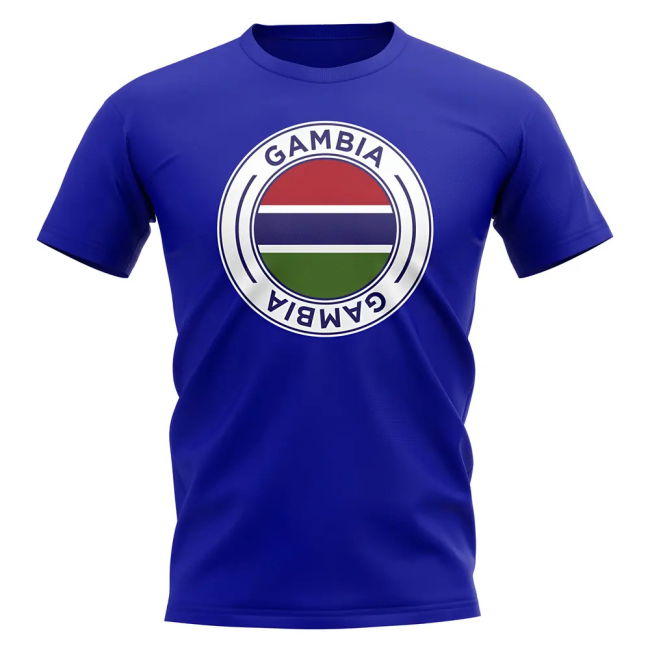 World-Class Gambia Football Badge T-Shirt (Royal) Aero-Dynamic
