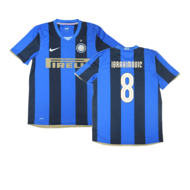 Fervent Inter Home Shirt Excellent S Ibrahimovic #8 Premium Qualit...