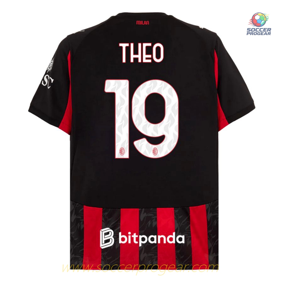 AC Milan Home Football Jersey 2025-26 Edition Theo