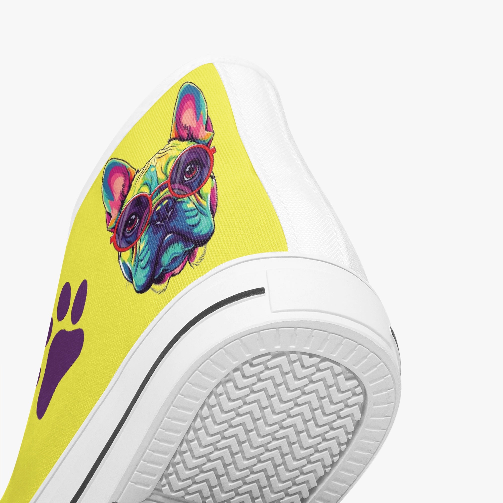 Banon - Dog Owner Classic High-top Canvas Shoes For Frenchie Fans