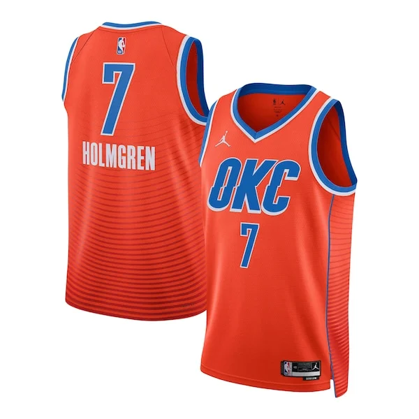 Authentic Chet Holmgren OKC Swingman Jersey - Orange - Fan Favorite