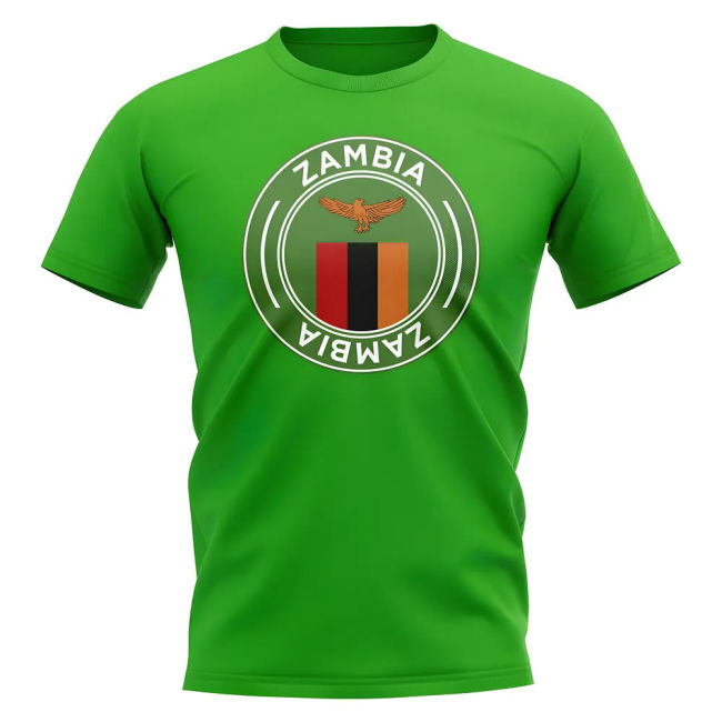 Zambia Football Badge T-Shirt (Green)