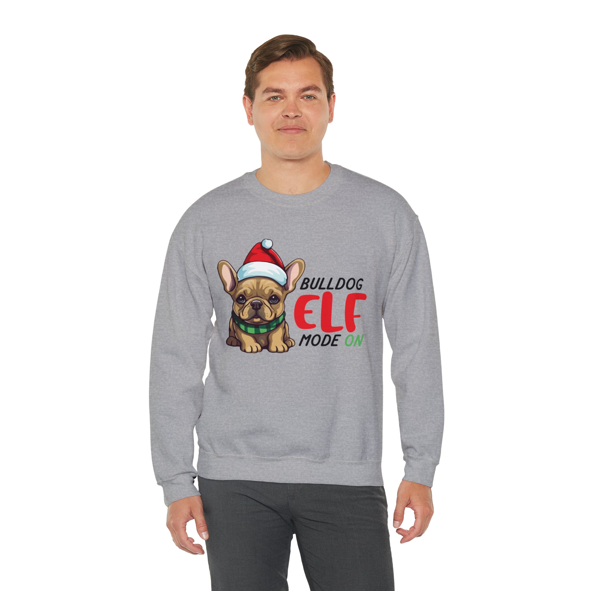 French Bulldog Elf Mode Sweater Unisex Sweatshirt Frenchie Pet Item