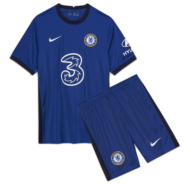 Official Kids Chelsea 20-21 Home Blue Soccer Kits ShirtShorts