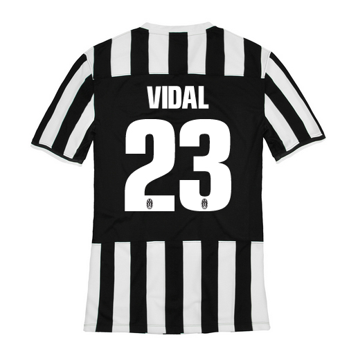 13-14 Juventus 23 Vidal Home Jersey Shirt - Official Replica 1535
