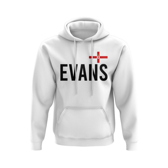 Jonny Evans Northern Ireland Name Hoody (White) Euro Oranje