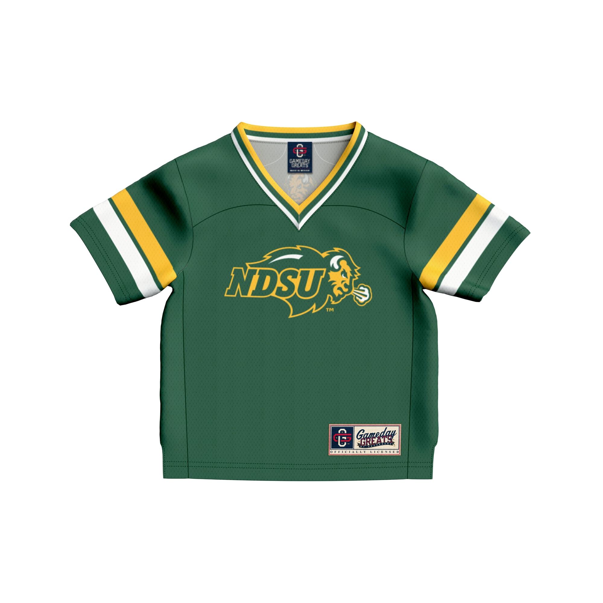 Toddler #1 Green NDSU Bison Lightweight Collegiate Football Fashion Jersey