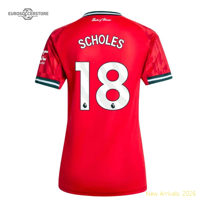 2025-2026 Man Utd Home Soccer Shirt (Womens) (Scholes 18)