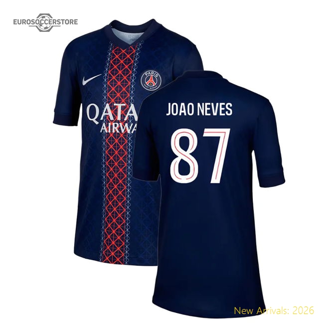 Paris Saint-Germain Children 2025 Home Jersey Shirt Football Fan Match Day Supporter Game Day Apparel