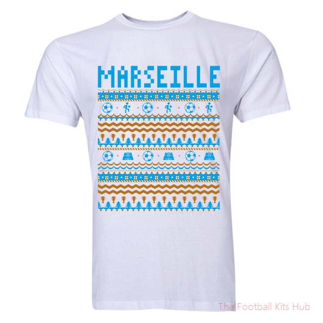 Men Marseille Christmas T-Shirt (White)