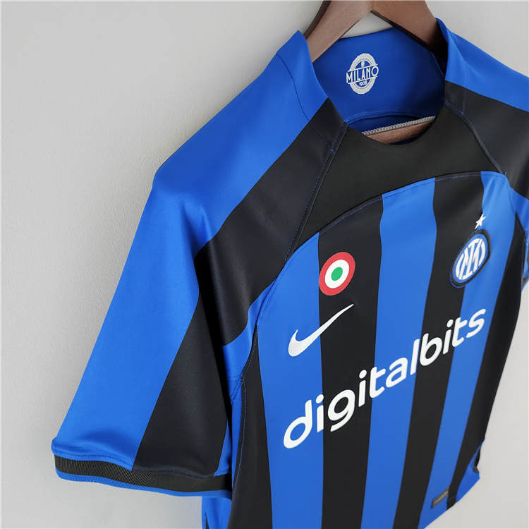 Breathable Inter Milan 2223 Home Blue Soccer Jersey Football Shirt