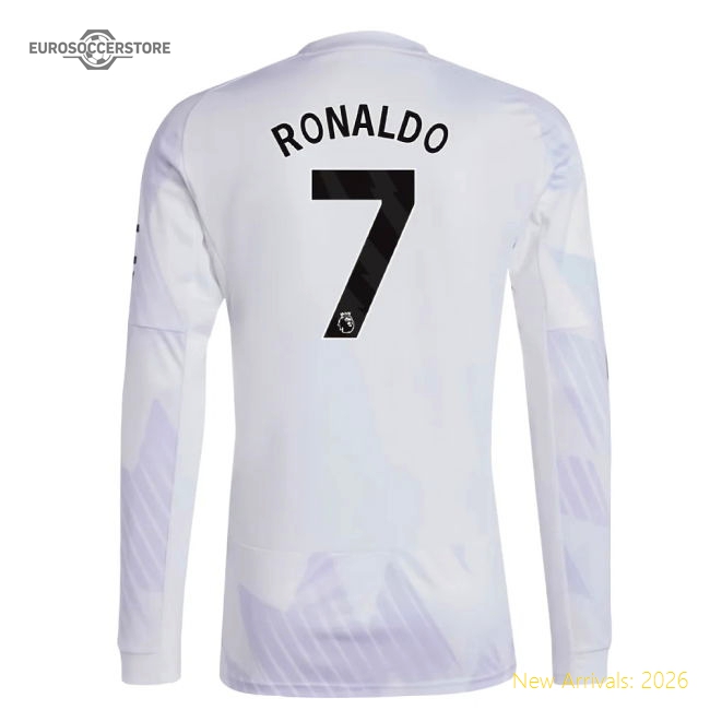 2025-2026 Man Match-Ready Utd Long Sleeve Away Football Jersey (Ronaldo