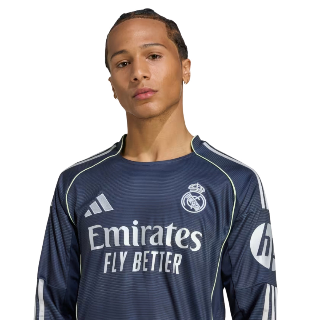 Real Madrid Sleeve 2025-2026 UCL Away Jersey – Authentic Shirt