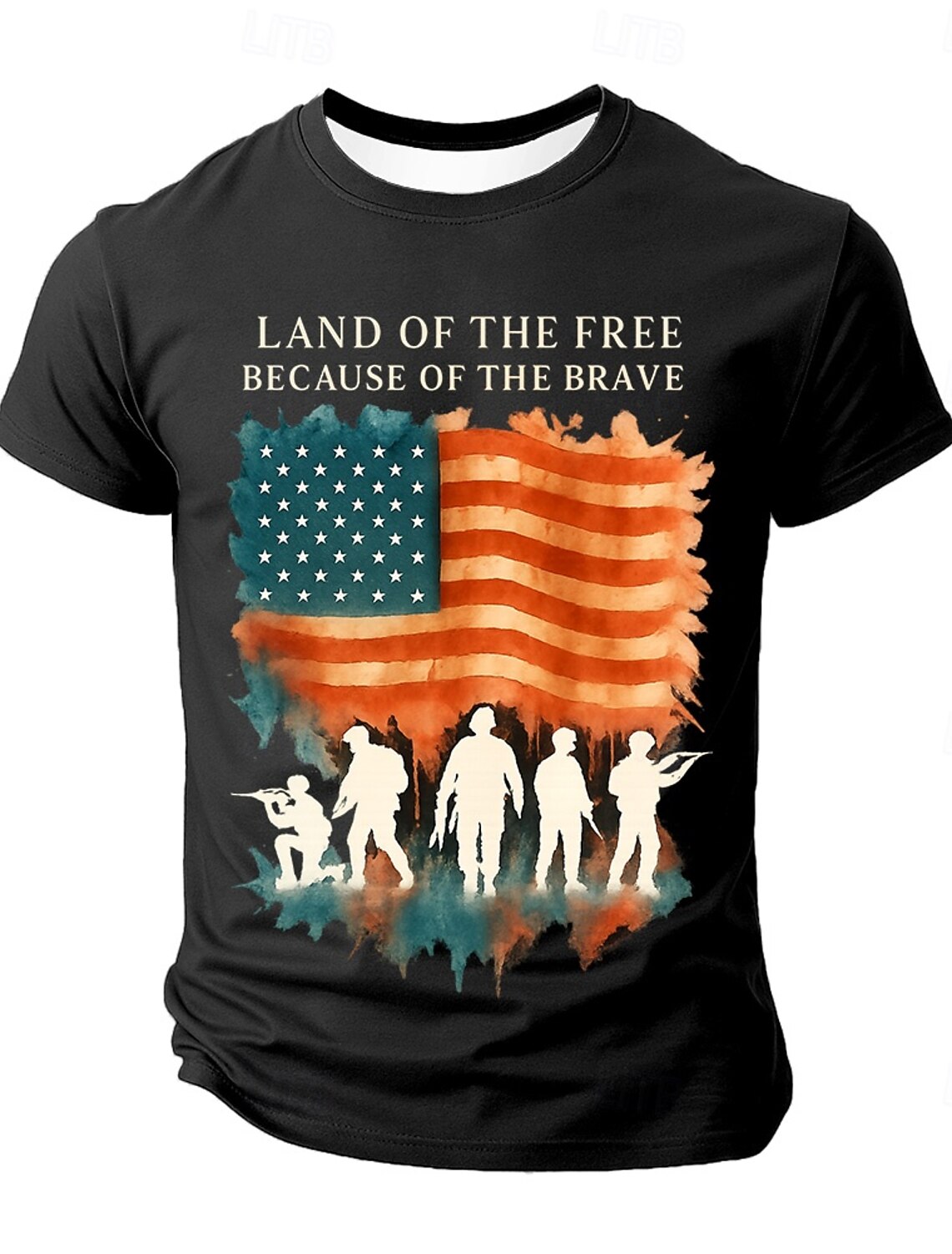 4th of July 2026 250th Memorial Day Patriotic Patriot Graphic US Flag Short Sleeve T-Shirt Sports Street