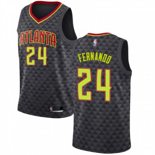 ATL Bruno Fernando #24 Performance 2024 Icon NBA Swingman Jersey Black