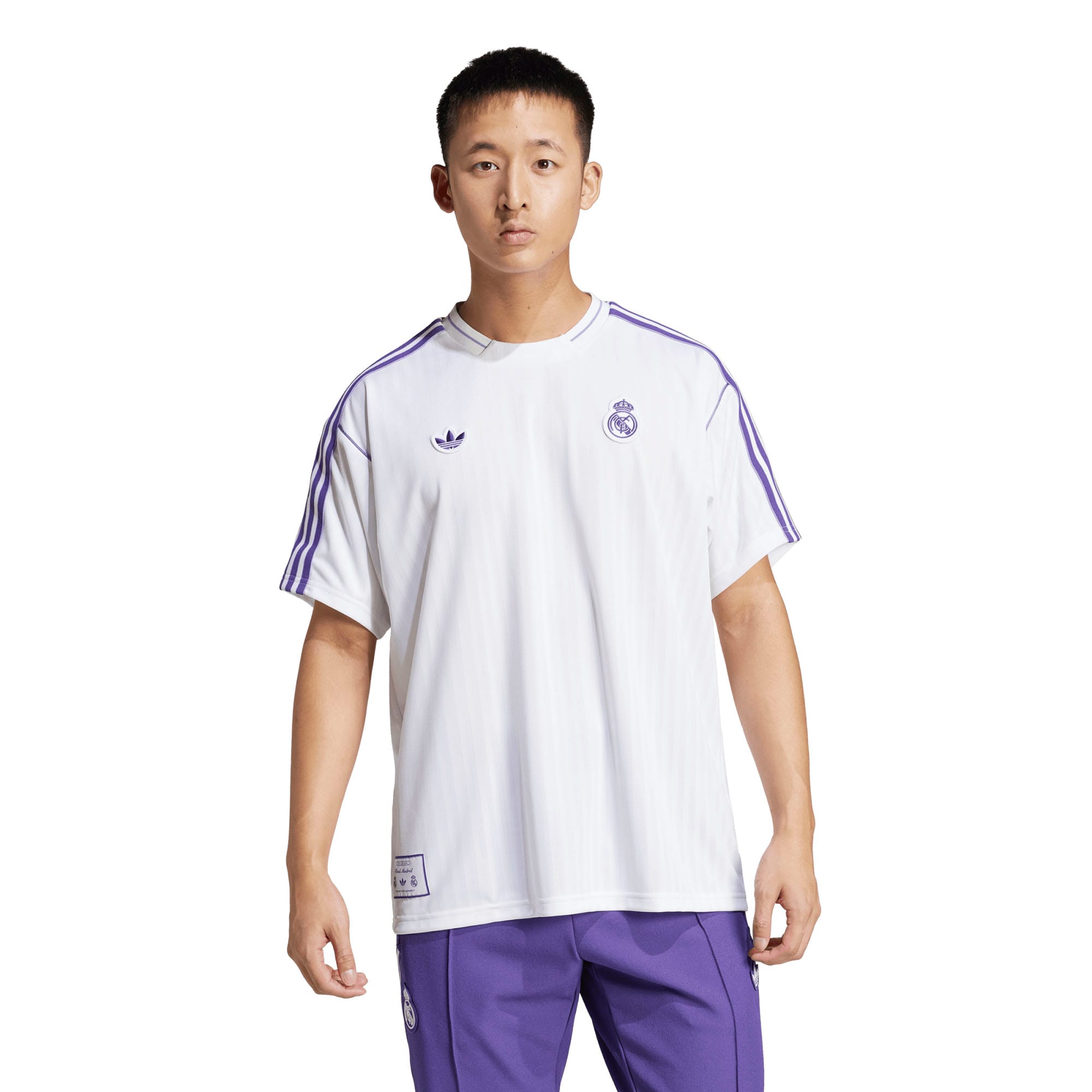 [SJH] Real Madrid Originals Terrace Icons Collection Fashion Jersey - White