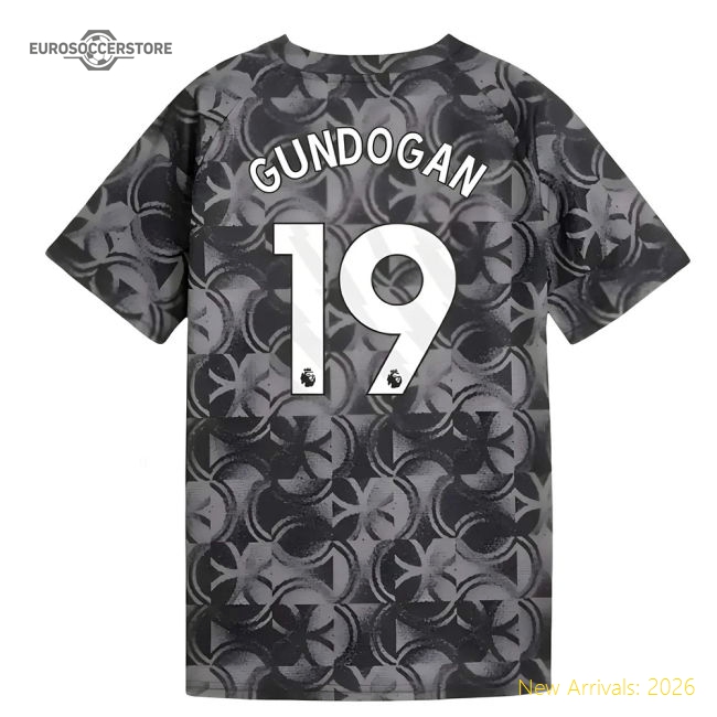 Comfortable Man City Kids Gundogan Jersey 2025-2026 Lightweight