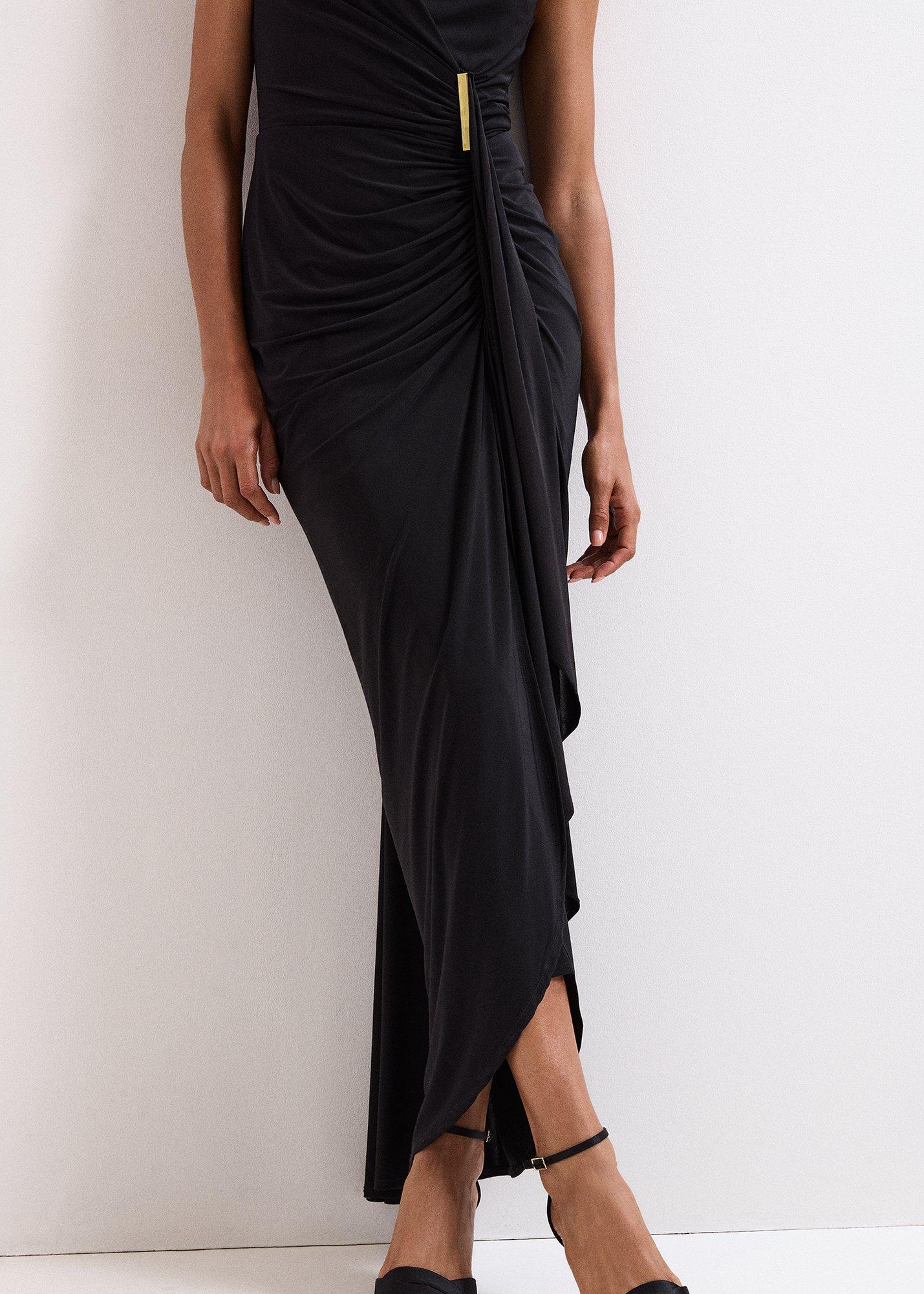 Petite Donna Black Maxi Dress