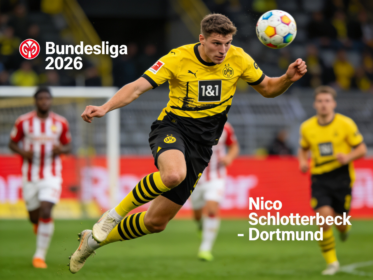 Nico Schlotterbeck making a tackle or heading the ball