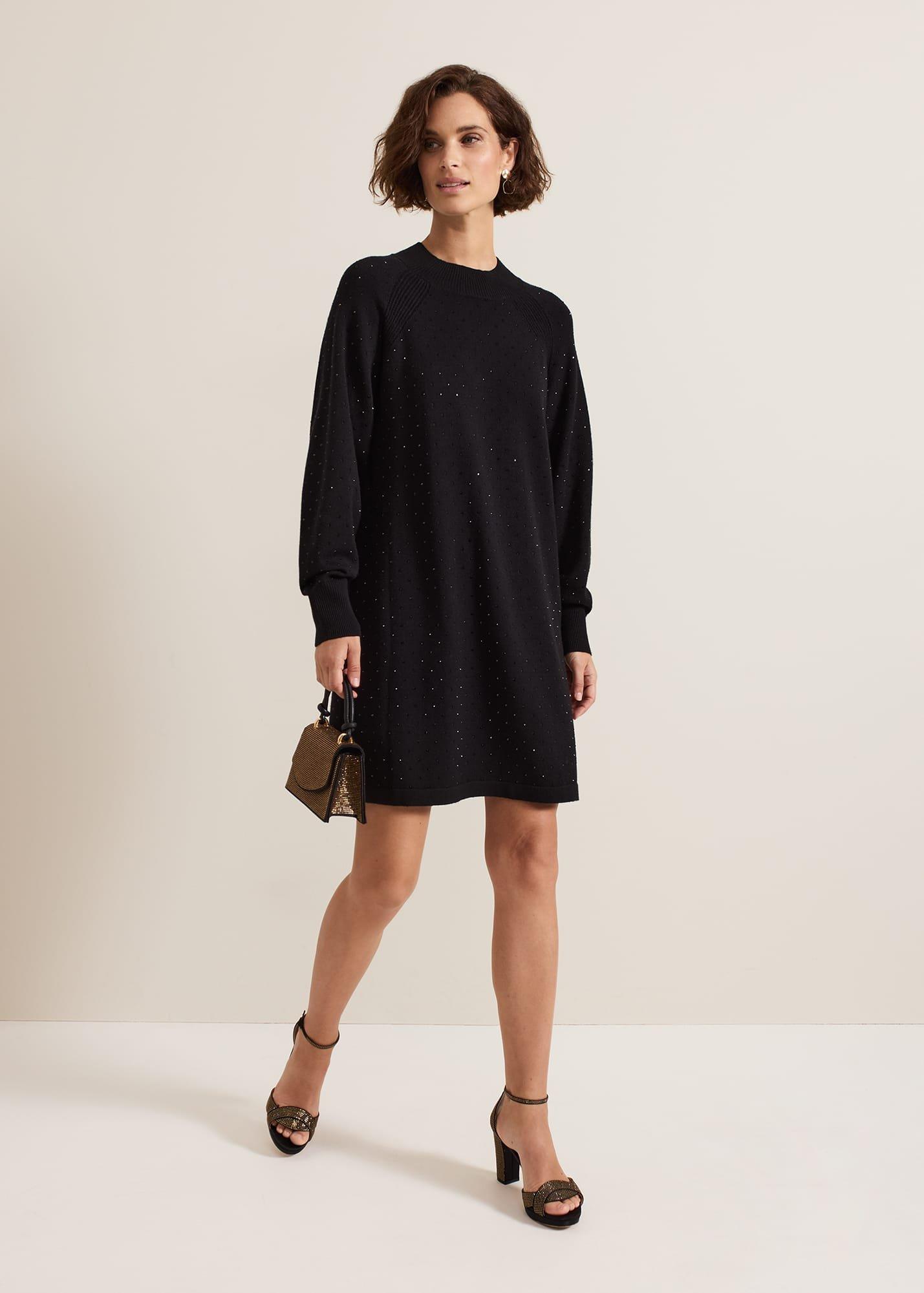Tala Black Short Hotfix Dress