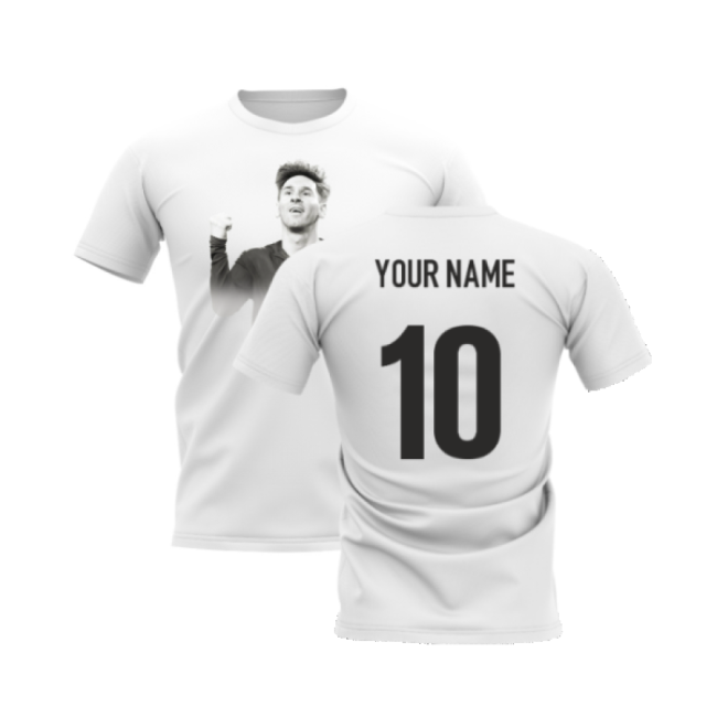 Lionel Messi Legend T-shirt (white) (your Name) - Goat - Supporter Edition