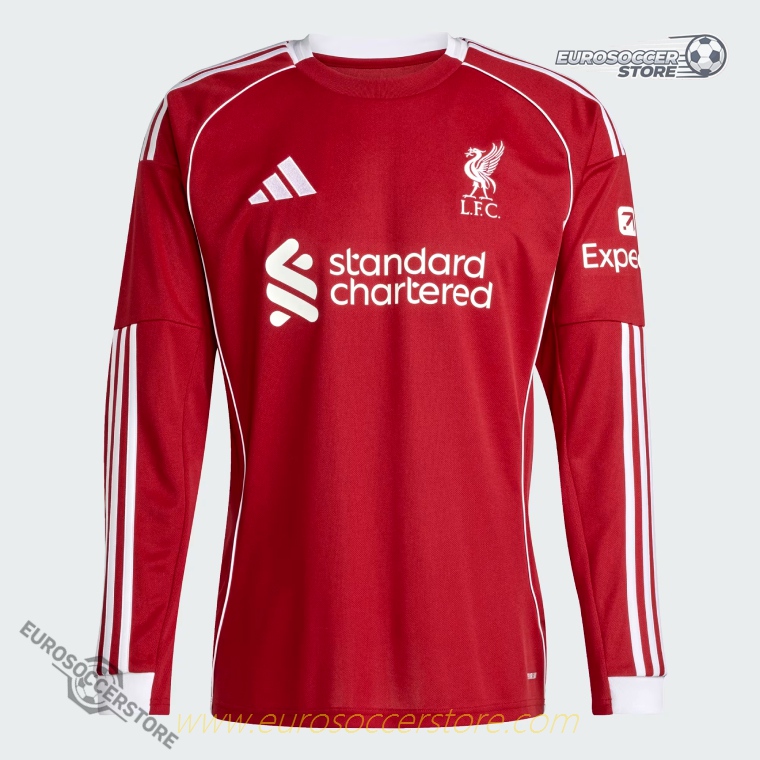 WILLIAMS 46 Liverpool Home Long Sleeve Jersey for the 25-26 season