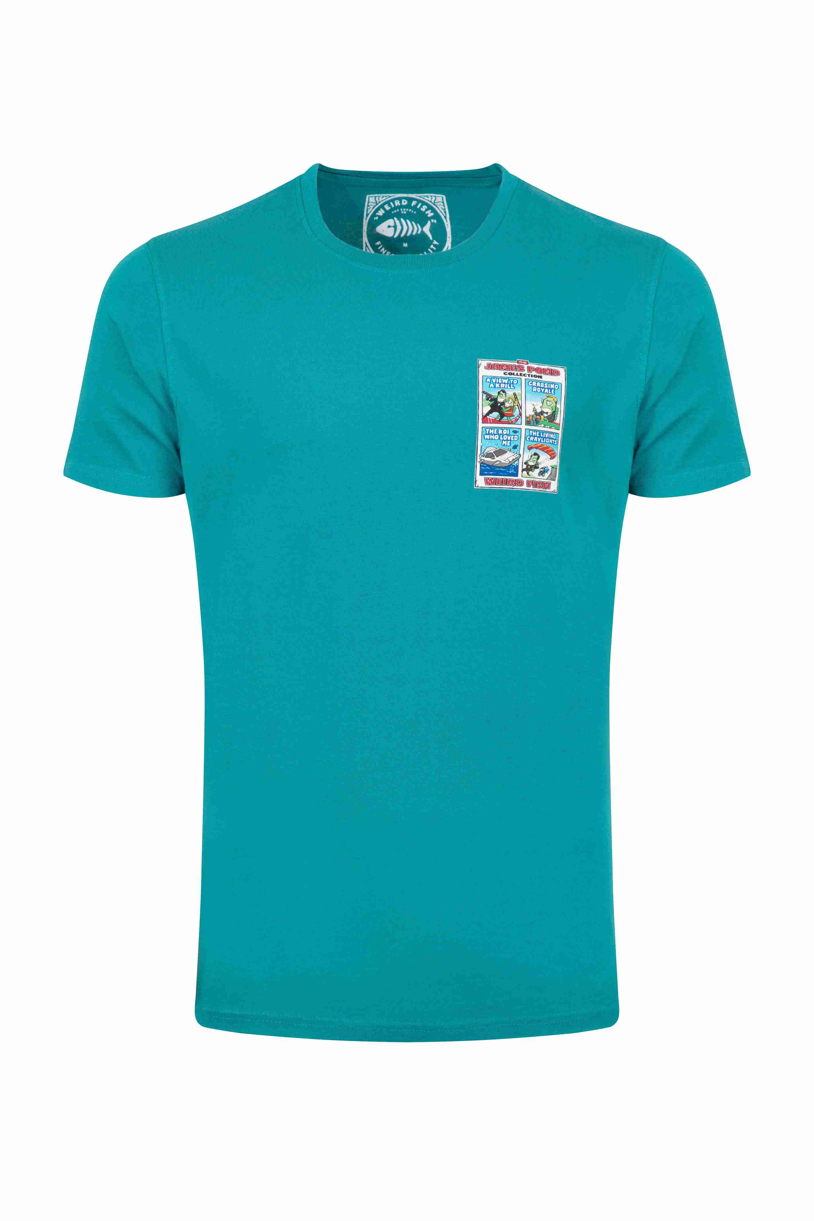 James Pond Back Print Artist T-Shirt Deep Teal