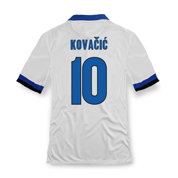 13-14 Inter Milan 10 Kovacic Away White Soccer Jersey Shirt -