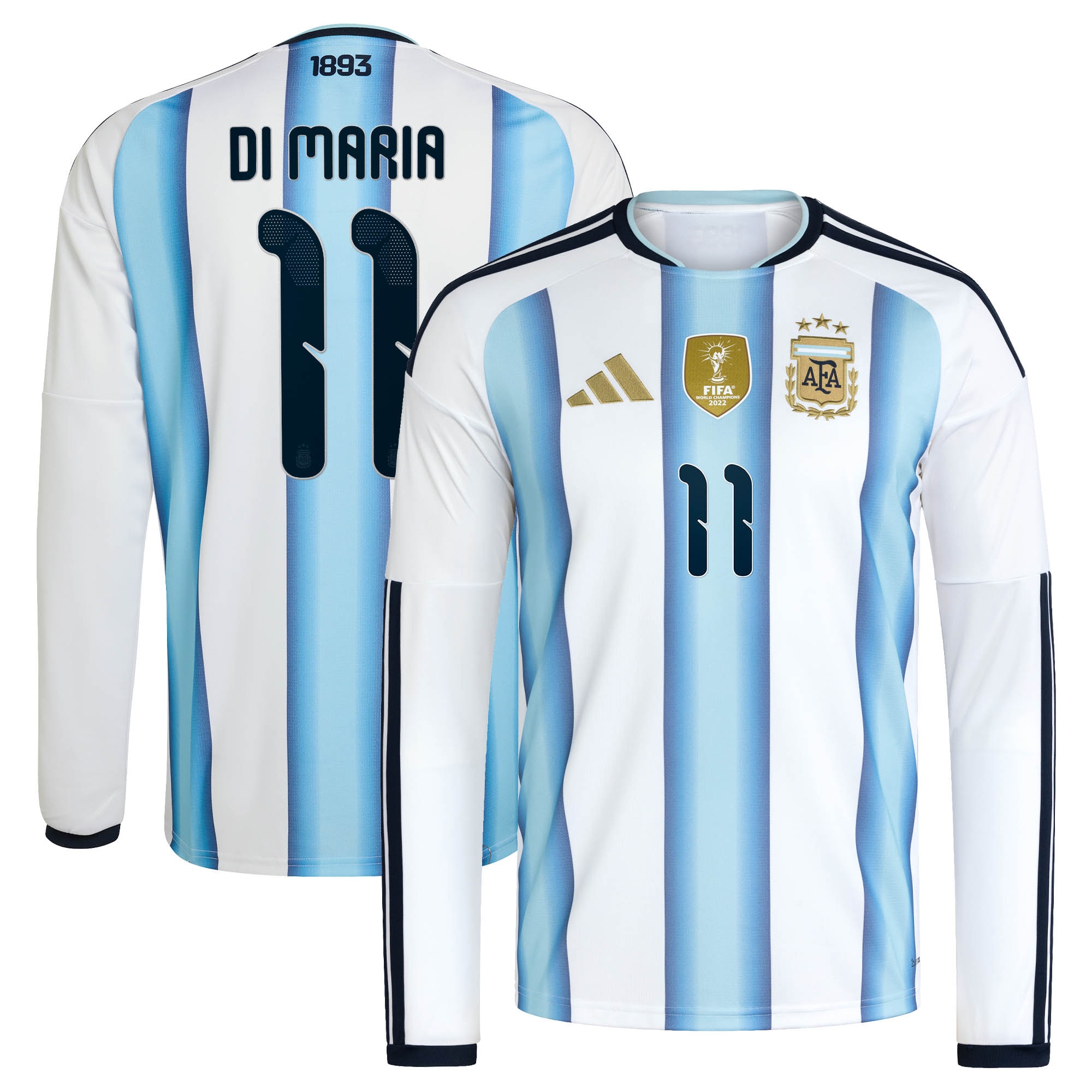 [SJH] Angel Di Maria Argentina National Team 2026 Home Replica Long Sleeve Jersey - White