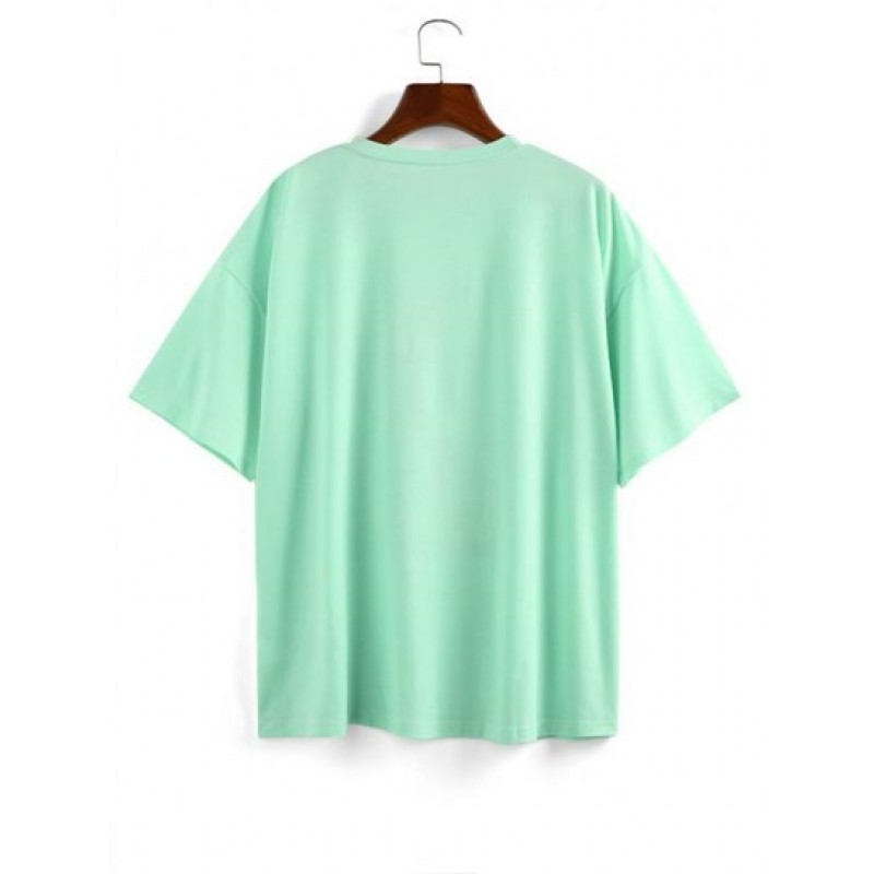 Flower Skeleton Drop Shoulder T Shirt IE0070