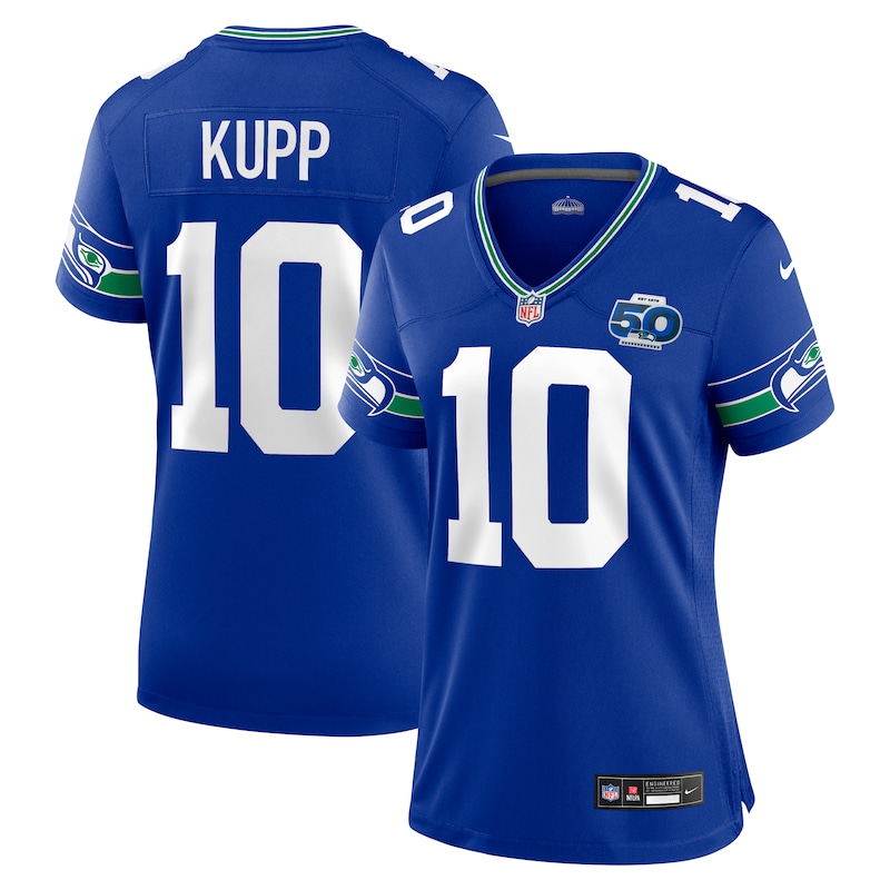 None Cooper Kupp Team Captain SEA Seahawks Authentic Jersey for NFL Fa