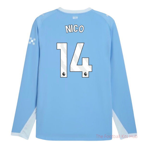 [SPK] 2026/27 Man City Authentic Long Sleeve Home Shirt Nico 14