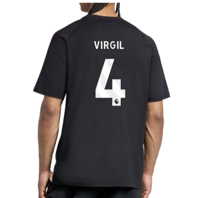 2025-2026 Liverpool Fc Training Tee (Black) (Virgil 4) Match Replica